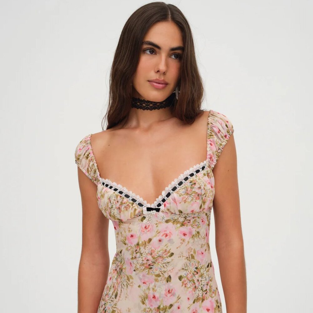 For Love & Lemons Emmaline Maxi Dress S - Picture 2 of 7